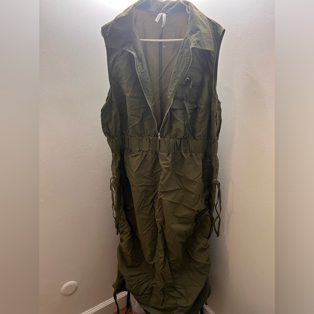 LIVE 4 TRUTH NW/OT Olive Green Utility Vest Dress